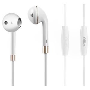 Casti cu fir in ear Qilive Q.1590, mufa Jack 3.5mm, microfon incorporat, 1.2 m, alb