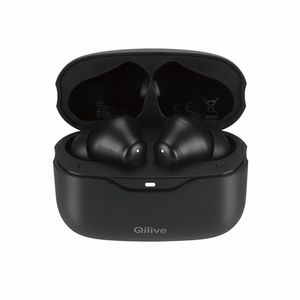 Casti fara fir in ear True Wireless Stereo Qilive Q.1861, Bluetooth 5.3, autonomie 6 ore, functie a anulare a zgomotului, negru