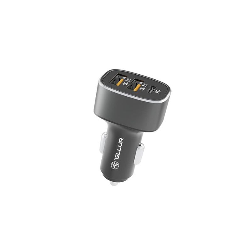 incarcator-auto-tellur-fcc9-56-w-port-usb-qc-3-0-usb-c-negru