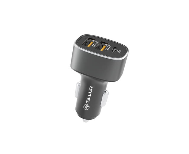 incarcator-auto-tellur-fcc9-56-w-port-usb-qc-3-0-usb-c-negru