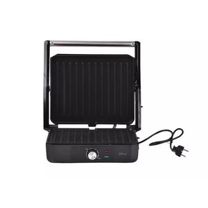 Gratar electric Qilive Q.5314, 2200 W, temperatura reglabila, placi antiaderente, negru
