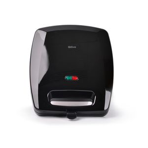 Sandwich maker Qilive Q.5104, 1400W, placi antiaderente, capacitate 4 felii, indicator luminos, negru
