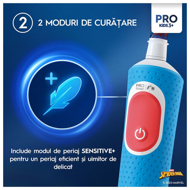 periuta-de-dinti-electrica-si-trusa-de-calatorie-oral-b-d103-vitality-pro-kids-3-ani-spider-man