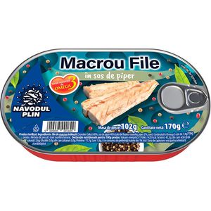 Macrou in sos de piper Navodul Plin, 170 g