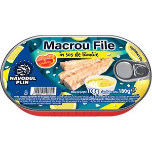 Macrou in sos de lamaie Navodul Plin, 180 g