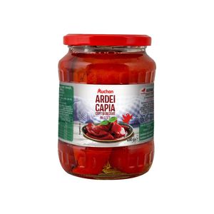 Ardei capia copt si decojit in otet Auchan, 690 g