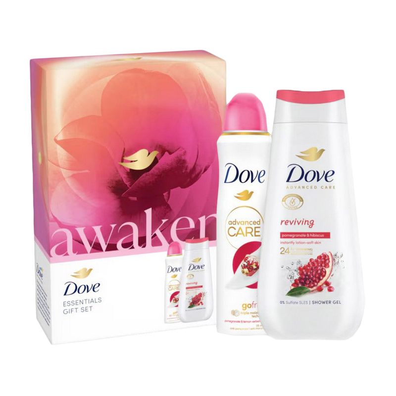 set-pentru-cadou-dove-advanced-care-gel-de-dus-reviving-225-ml-deodorant-spray-pomegranate-150-ml