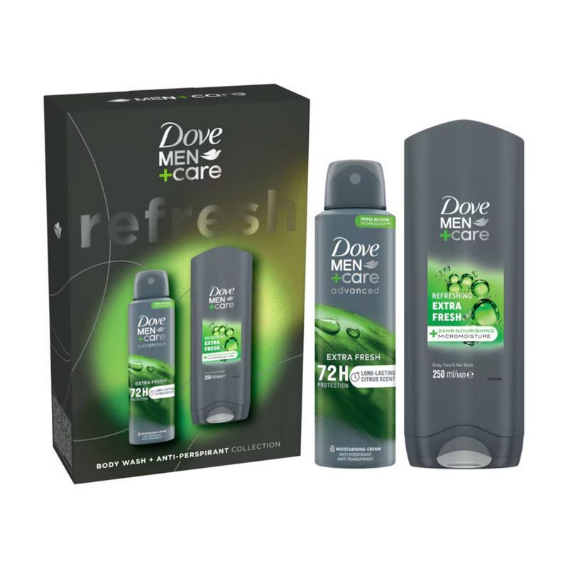 set-pentru-cadou-dove-men-care-advanced-spray-extra-fresh-150-ml-gel-de-dus-extra-fresh-250-ml