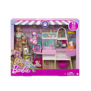 Set de joaca Barbie - Pet supply store, cu 25 accesorii