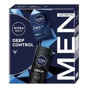 Set pentru cadou Nivea Men Deep: Lotiune dupa ras, 100 ml + Gel de dus, 250ml