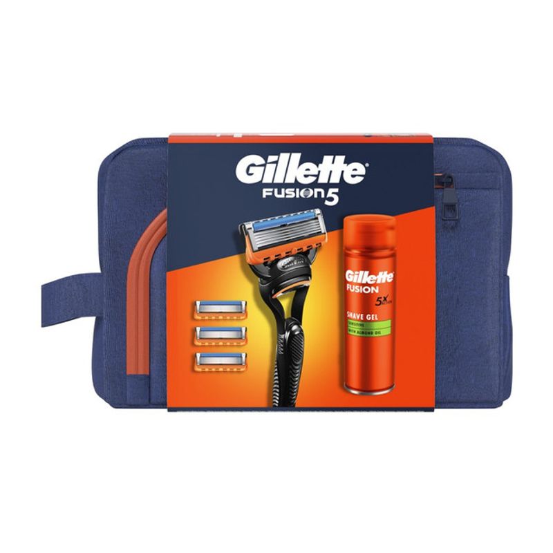 set-pentru-cadou-gillette-fusion-5-gel-de-ras-200-ml-4-rezerve-aparat-de-ras