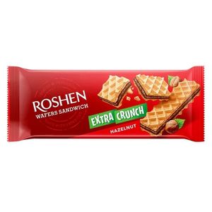 Napolitana cu crema de alune Roshen Extra Crunch, 142 g