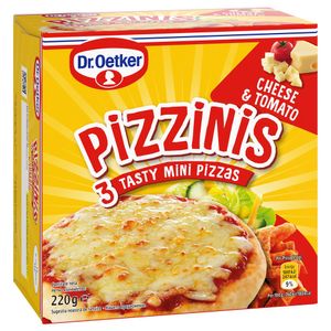 Mini pizza cu branza si rosii Dr. Oetker Pizzinis, 3 bucati, 220 g