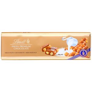 Ciocolata cu lapte si alune intregi Lindt, 300 g