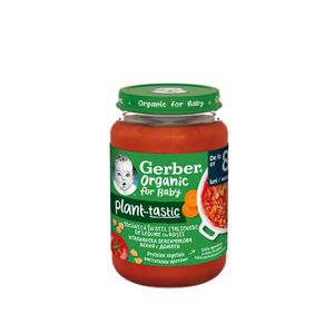 Tocanita italiana de legume cu rosii Gerber Organic, de la 8 luni, 190 g