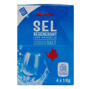 Sare regeneranta de inalta puritate pentru masina de spalat vase Auchan, 4x1kg