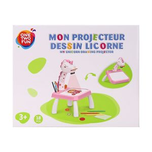 Jucarie proiector Unicorn One Two Fun, 18 piese