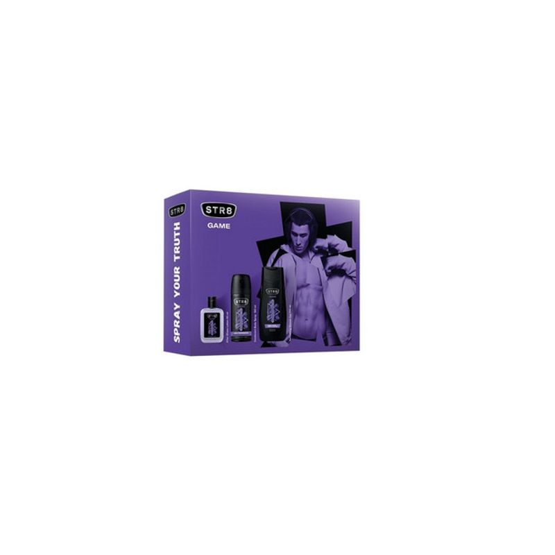 set-pentru-cadou-str8-game-after-shave-50-ml-deodorant-spray-150-ml-gel-de-dus-250-ml