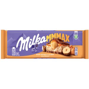 Ciocolata cu alune intregi si caramel Milka, 300 g