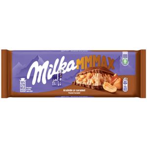 Ciocolata cu arahide si caramel Milka, 276 g