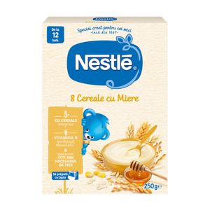 Cereale Nestle 8 Cereale, cu miere, de la 12 luni, 250 g