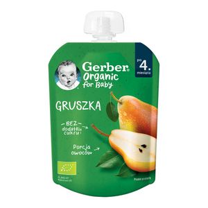 Piure bebelusi pentru inceperea diversificarii Gerber Bio cu pere, 80 g