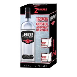 Vodka Tazovsky, 0.7 l + 2 pahare