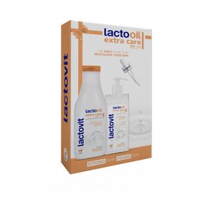 Set pentru cadou Lactovit Lactooil: Gel de dus, 600 ml + Lapte de corp, 400 ml