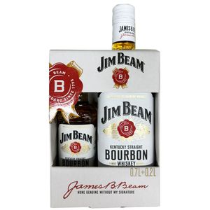 Whisky Jim Beam White, alcool 40%, 0.7 l + Jim Beam White, 0.2 l