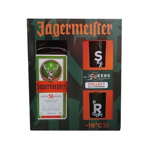 Lichior Jagermeister, 0.7 l + 2 pahare