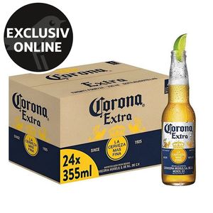 Bere blonda Corona Extra, sticla, 24 x 0.355 l