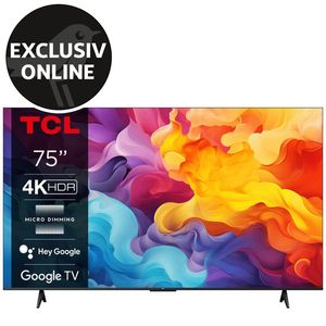 Televizor LED Smart Google TV TCL 75V6B, Ultra HD, model 2024, 189 cm