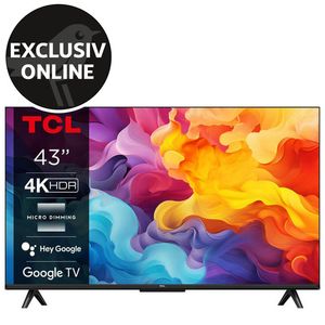 Televizor LED Smart Google TV TCL 43V6B, Ultra HD, clasa F, model 2024, 108 cm