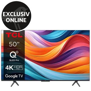 Televizor QLED Smart Google TV TCL 50T7B,  4K Ultra HD, clasa F, model 2024, 127 cm