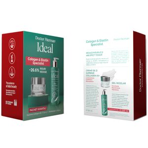 Set pentru cadou Doctor Fiterman Ideal Colagen & Elastin Specialist: Crema de zi Supreme Collagen 45+, 50 ml + Gel micelar, 250 ml