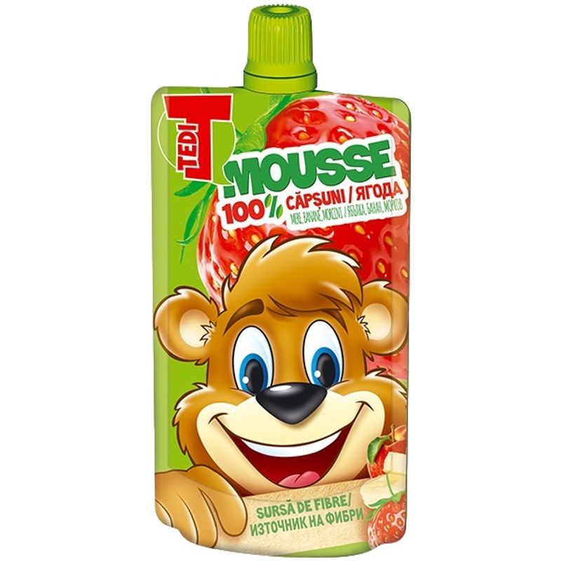 mousse-de-fructe-tedi-cu-aroma-de-capsuni-100-g