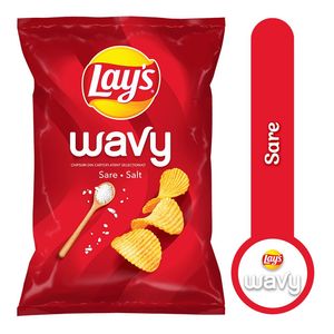Chipsuri cu sare Lay's Wavy, 115 g