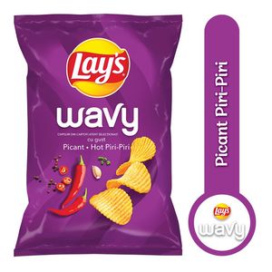 Chipsuri cu gust picant Piri-piri Lay's Wavy, 115 g
