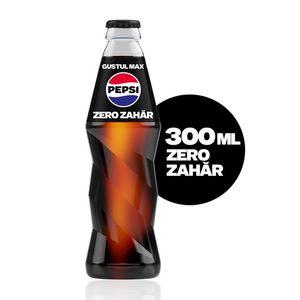 Bautura carbogazoasa Pepsi Zero Zahar, sticla, 0.3 l
