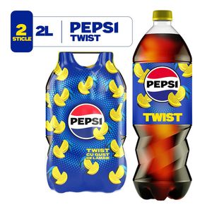 Bautura carbogazoasa cu gust de lamaie Pepsi Twist, 2 x 2 l