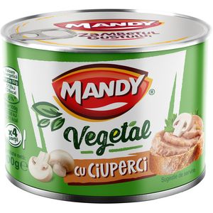 Pate vegetal cu ciuperci Mandy, 200 g