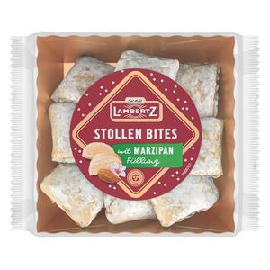 Biscuiti glazurati cu umplutura de martipan Lambertz Stollen Bites, 350 g