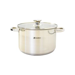 Oala din inox Schmitter cu capac, 6 l, 24 x 24 cm