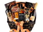 cos-pentru-cadou-royal-selection-whiskey-jack-daniel-s-vin-rosu-vin-spumant-cafea-si-dulciuri