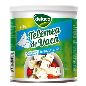 Telemea de vaca in saramura Delaco, 400 g