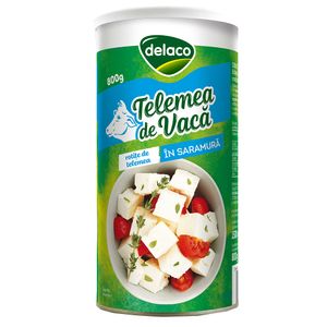 Telemea de vaca maturata in saramura Delaco, 800 g