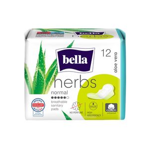 Absorbante cu extract de aloe vera Bella Herbs, 12 bucati