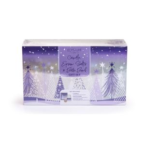 Set pentru cadou Elysium Spa: Sare de baie, 200 g + Bomba de baie, 50 g + Lumanare, 85 g