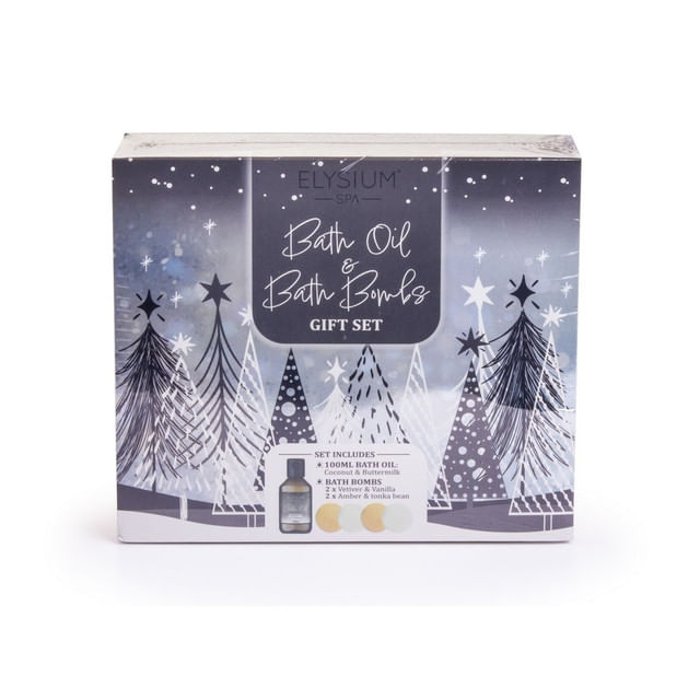 Set pentru cadou Elysium Spa: Ulei de dus, 100 ml + Bomba de baie