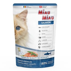 Hrana uscata pentru pisici Miau Miau, somon, 800 g